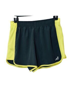 BCG Womens Running Shorts S Gray Yellow Tru-Wick Athletic Reflective Lined